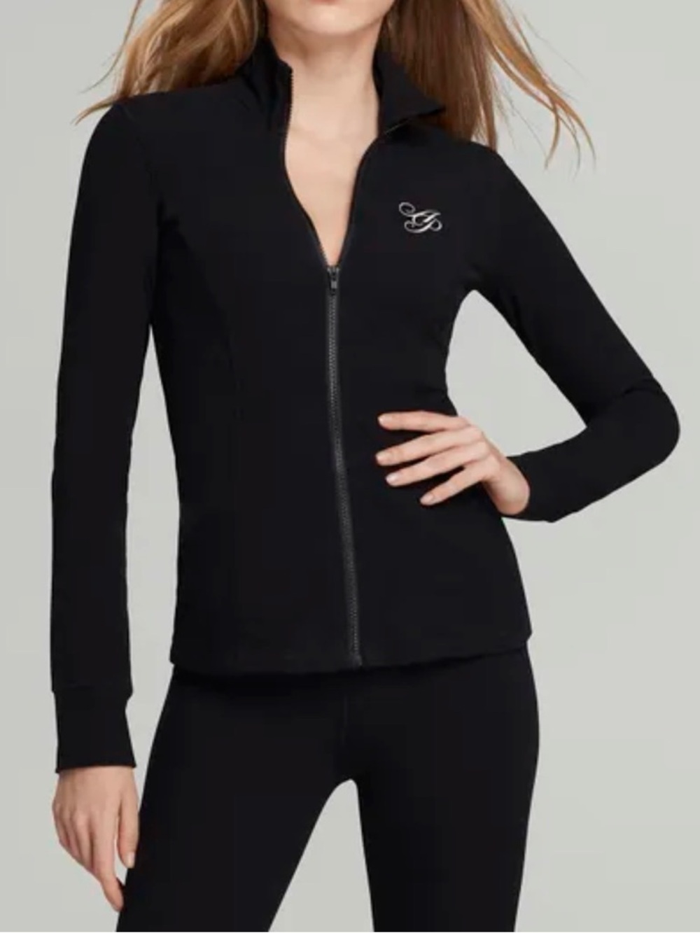 Agent Provocateur Black Zip Jacket with matching logo leggings size XS